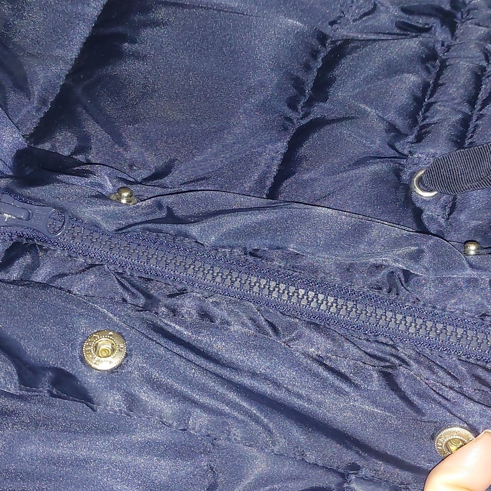 Gap Kids Navy Down Puffer Coat with Faux Fur Hood Size S - Picture 8 of 12